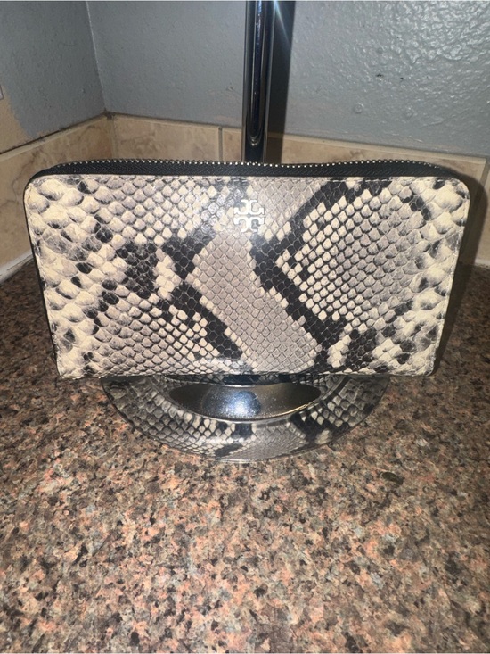Tory Burch Handbags - Tory Burch Snake Print long wallet EUC